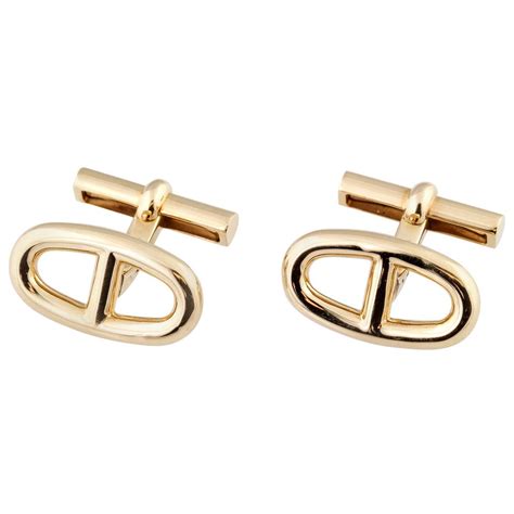 hermes cufflink|Hermes cufflinks gold and enamel.